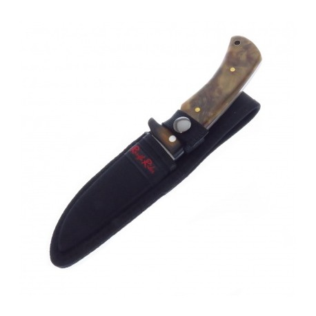 RR844 ROUGH RIDER CUCHILLO DE CACERIA MANGO MADERA CON FUNDA