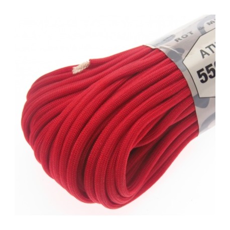 RG1011H ROLLO PARACHUTE CORD PARACORD ROJO