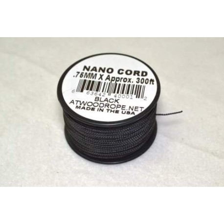 RG1037 ROLLO PARACHUTE CORD PARACORD NANO CORD NEGRO