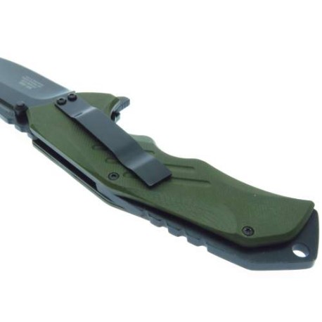 Mtxa848gn Mtech Navaja Tactica Verde Militar Asistida C Clip