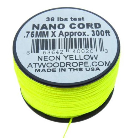 Rg1146 Rollo Parachute Cord Paracord Nano Cord Amarillo Neon