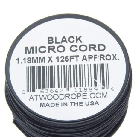 Rg1267 Rollo Parachute Cord Paracord Micro Cord Negro