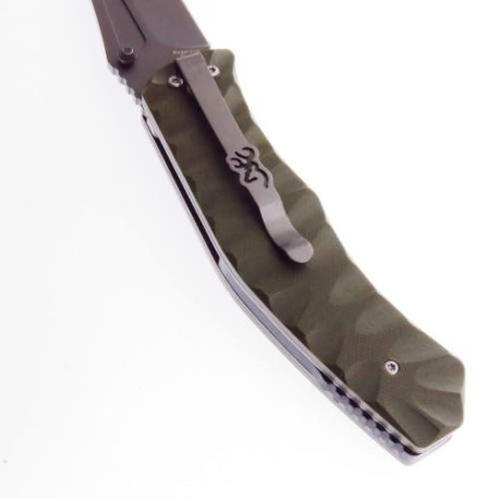 Br0166 Browning Navaja Tactica Asistida G10 Tanto Invertdo Titanium C c