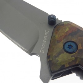 Br0327 Browning Navaja Tdx Camo Linerlock C clip