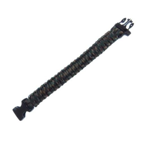 Jbsb48 Pulsera Supervivencia Paracord Camo Obscuro C Silbato