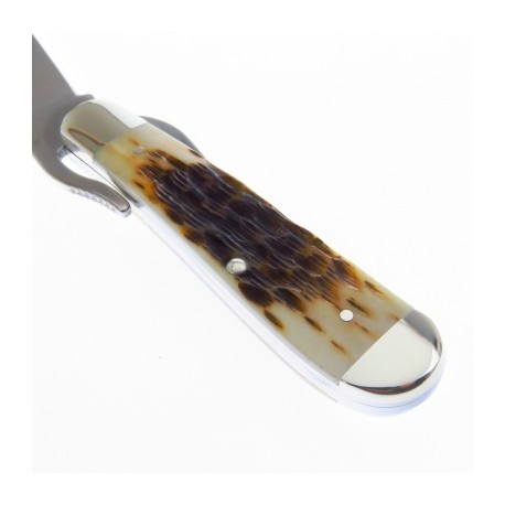 CA260 CASE RUSSLOCK NAVAJA AMBER HUESO RESACADO CON SEGURO