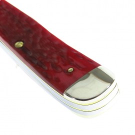 Ca31950 Case Navaja Trapper Hueso Rojo Resacado 2 Hojas