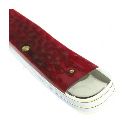 Ca31950 Case Navaja Trapper Hueso Rojo Resacado 2 Hojas